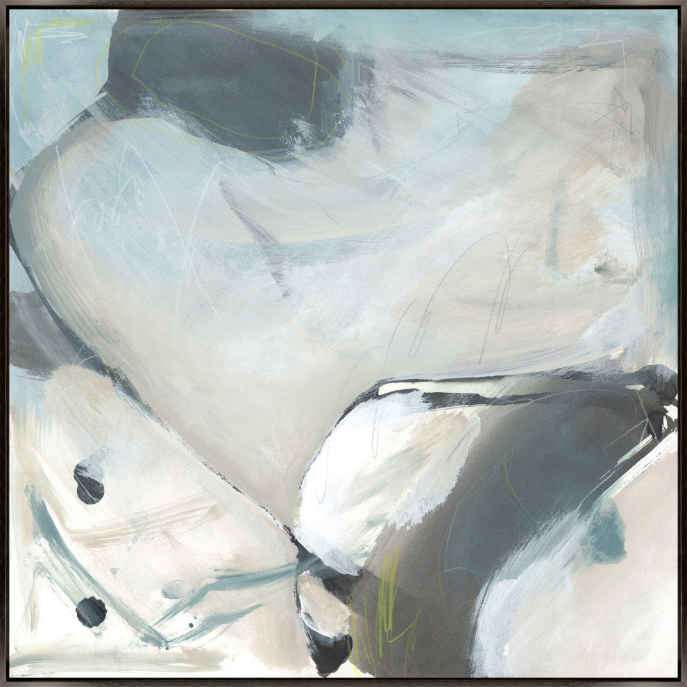 36x36 Flow of Wind VI, Framed Artwork, Espresso