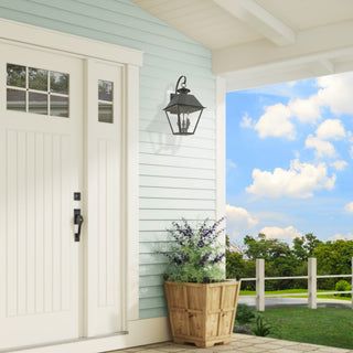 Wentworth 3 Light Charcoal Outdoor Large Wall Lantern