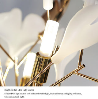 Bremgarten | Creative Ginkgo Leaves Shaped LED Floor Lamp, Marble