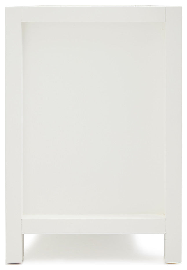 Ariel Bristol 60" Sinks Bath Vanity Base, White