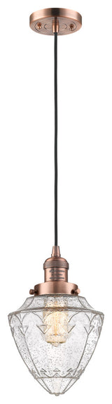 Innovations 201C-AC-G664-7 1 Light Mini Pendant, Antique Copper