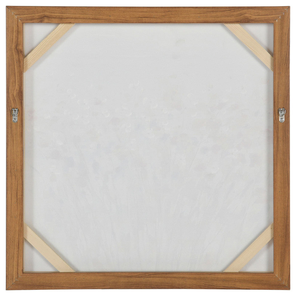 Wildflowers Abstract Floral Canvas Wall Art Natural Wood Frame