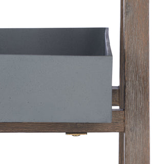 Safavieh Danser Patio Shelf, Dark Walnut/Grey