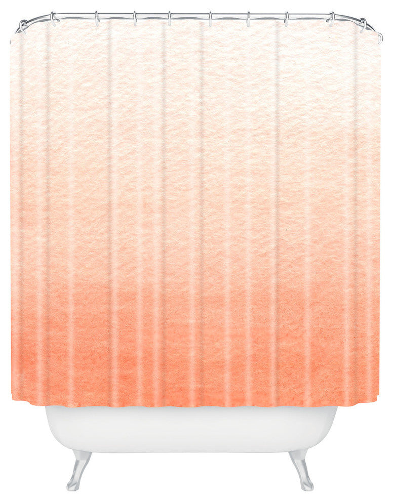 Social Proper Peach Ombre Shower Curtain