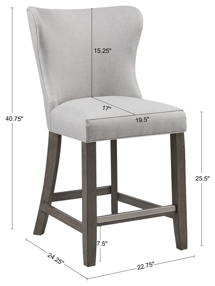 Madison Park Signature Helena Winged Counter Stools