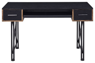 2 Drawers Computer Desk, Black Finish