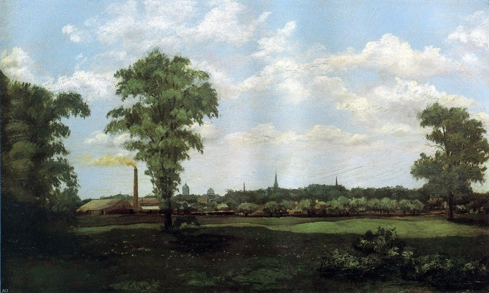 Arthur Wesley Dow Landscape, Gallery Wrapped Canvas Print, 18"x27"