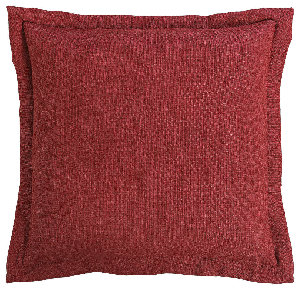 Red Euro Sham, 27"x27"
