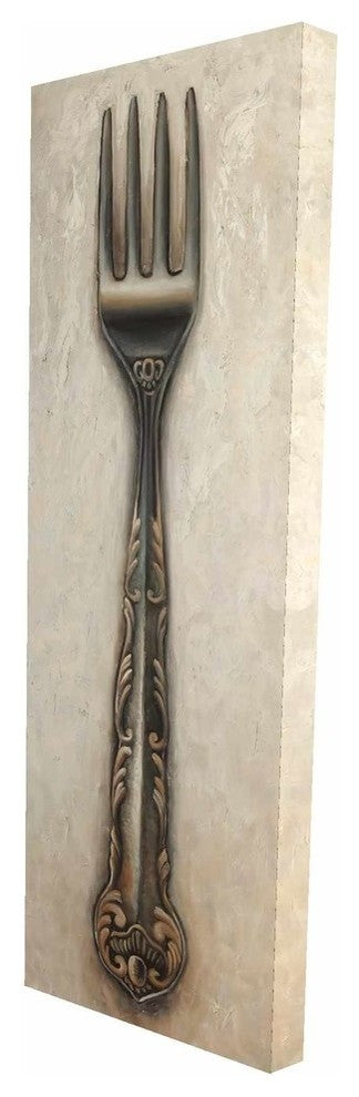 Vintage Fork Print on Wrapped Canvas