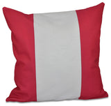 Big Stripe, Vertical Decorative Pillow, Fushia , 16"x16"