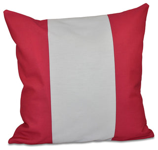 Big Stripe, Vertical Decorative Pillow, Fushia , 16"x16"