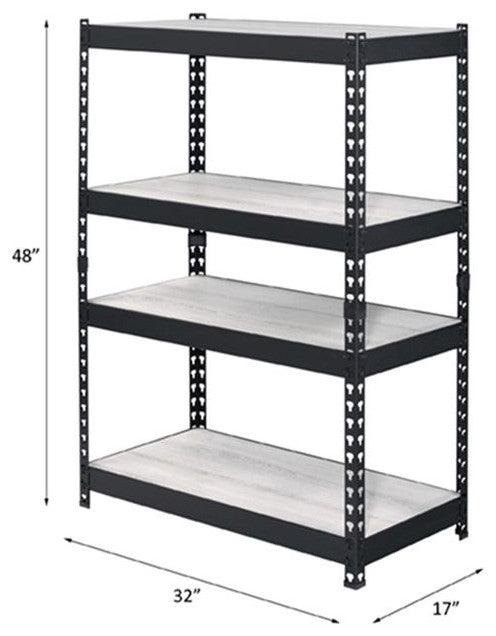 Decmus Bookshelf, Natural and Black Finish