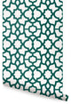 Trellis Peel and Stick Vinyl Wallpaper, Forest Green, 24"w X 60"h