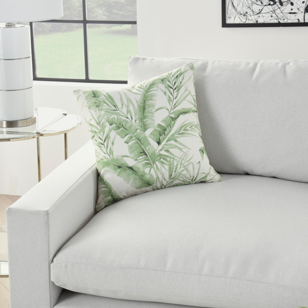 Mina Victory GT124 Throw Pillow, Green, 18" x 18"