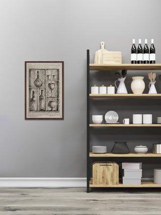 "Bartenders Cupboard" Framed Painting Print, 24"x36"
