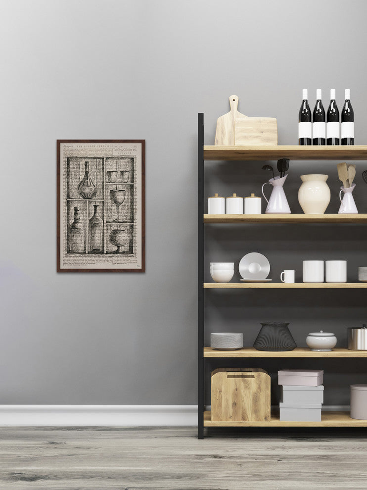 "Bartenders Cupboard" Framed Painting Print, 24"x36"