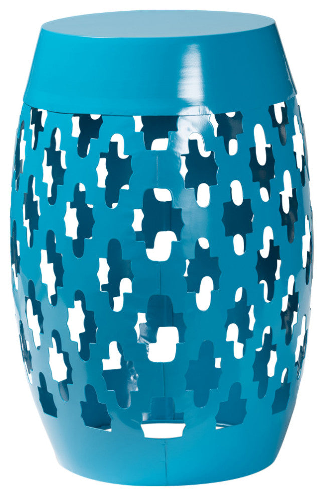 Elenor Contemporary Outdoor Side Table, Blue