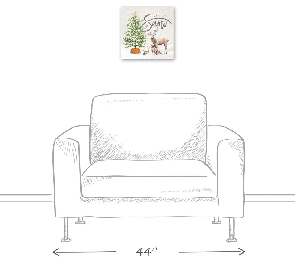 Let It Snow 12x12 Canvas Wall Art
