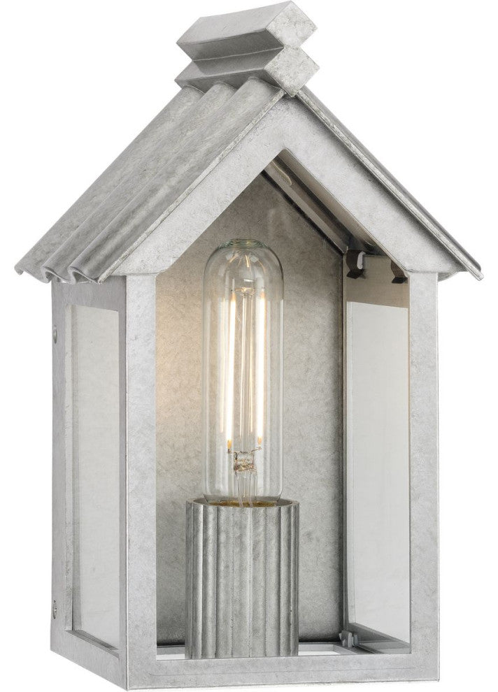 POINT DUMEÂ® Dunemere Galvanized Finish Outdoor Wall Lantern with DURASHIELD
