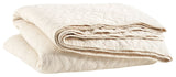 Birdie Natural Quilted Coverlet