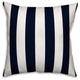 All Aboard Navy Stripes Spun Poly Pillow, 18x18