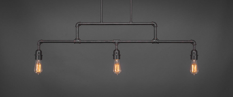 Vintage 3-Light Bar, Dark Granite