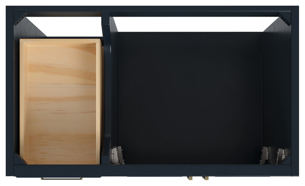 Ariel Stafford 36" Single Right Offset Sink Bathroom Vanity Base, Midnight Blue
