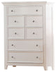 Chest with 5 Drawers and Tapered Legs, White
