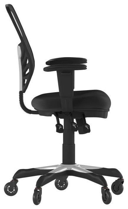 Nicholas Mid-Back Multifunction Ergonomic Office Chair-Black