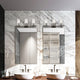Clarion 3 Light Black Chrome Vanity Sconce
