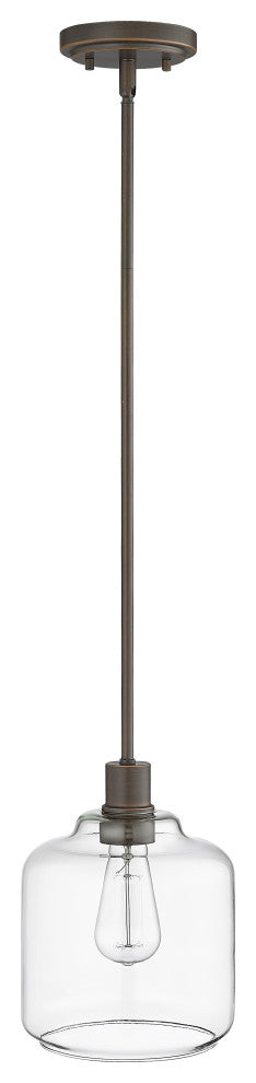 Asheville 1-Light 8" Pendant Light, Rubbed Bronze
