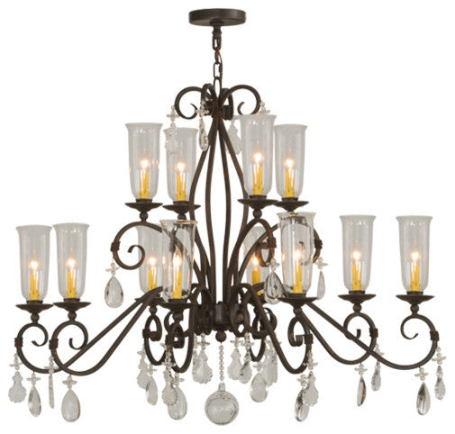 48W Zola 12 LT Two Tier Chandelier