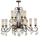 48W Zola 12 LT Two Tier Chandelier