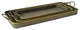 HomeRoots Set of 3 Nesting Galvanized Metal and Gold Serving Trays