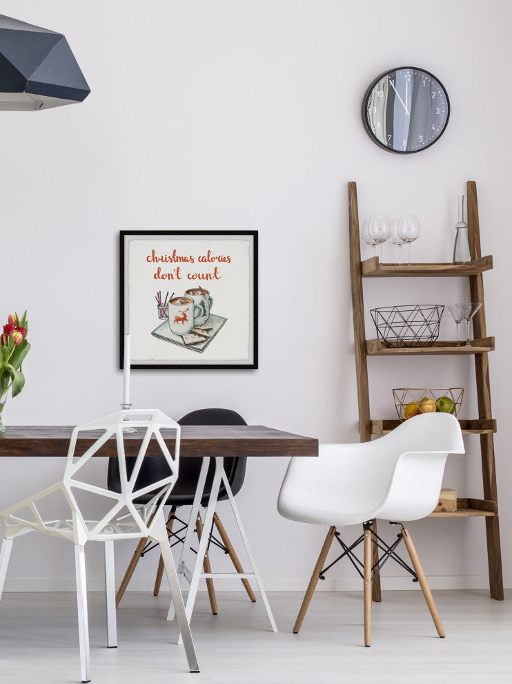 "Calories Don't Count" Framed Painting Print, 24x24