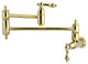 Kingston Brass Wall Mount Pot Filler Kitchen Faucet, Polished Brass