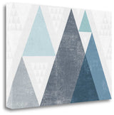"Mod Triangles I Blue" By Michael Mullan, Giclee Print on Gallery Wrap Canvas