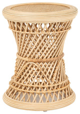 Coron Rattan Stool, Side Table/Planter Stand, Natural