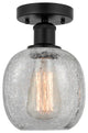 Innovations 616-1F-BK-G105 Belfast 1 Light 6" Semi-Flush Mount, Matte Black