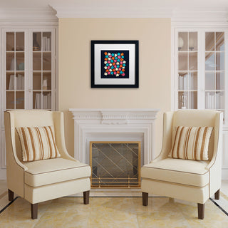 'Tiny Tumbling Kittens' Matted Framed Canvas Art by Carla Martell