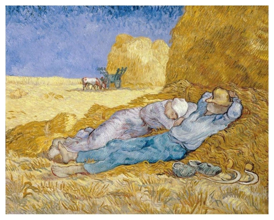 "The Siesta (La Siesta)" Digital Paper Print by Vincent Van Gogh, 18"x15"