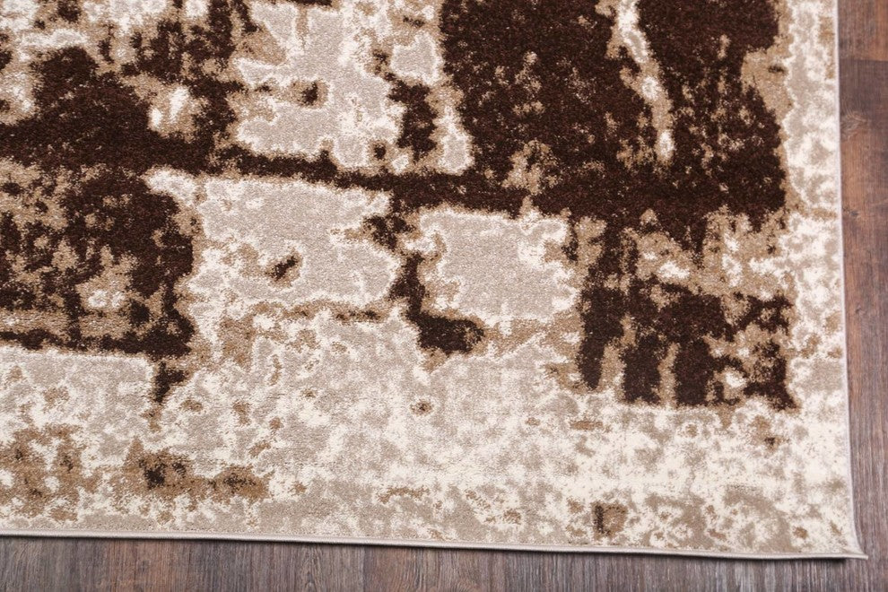 Agra Modern Turkish Distressed Oriental Area Rug, Beige, 8'0"X10'0"