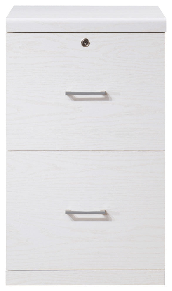 Alpine 2-Drawer Vertical File With Lockdowel Fastening System, White Finish