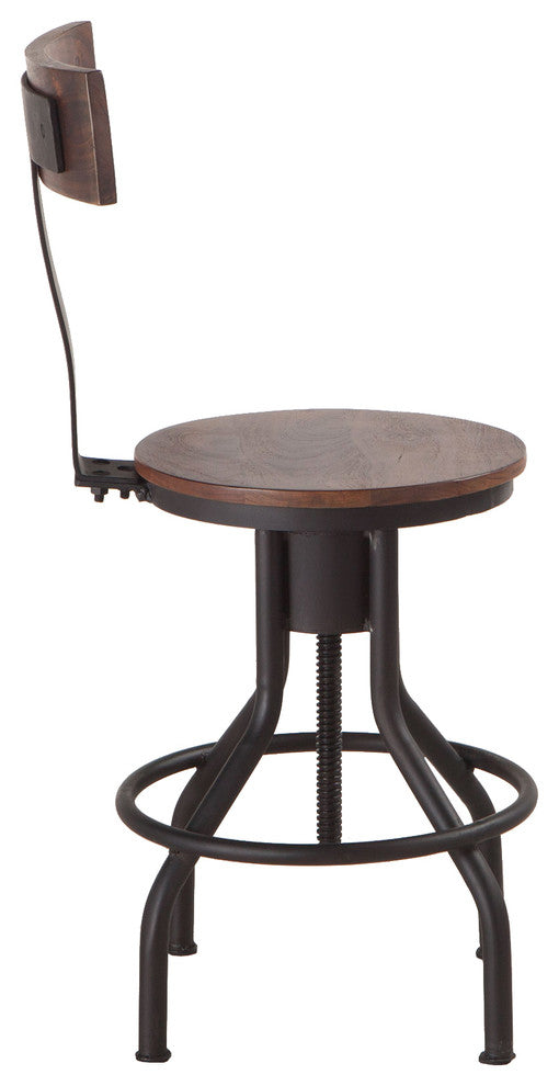 Artezia Acacia Wood Adjustable Bar Stools