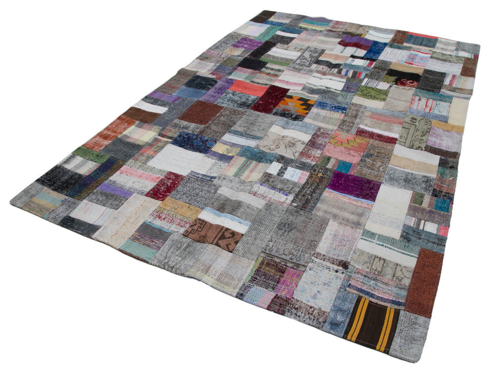 Rug N Carpet - Handmade Anatolian 6' 6'' x 9' 11'' Rustic Patchwork Kilim Rug