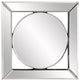 HomeRoots Square Mirror With Center Round Mirror