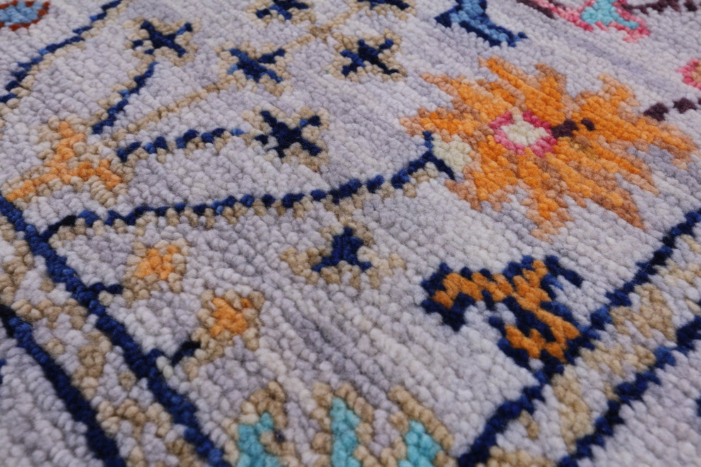 4' 1" X 6' 3" Hand Knotted Turkish Oushak Rug - Q15346