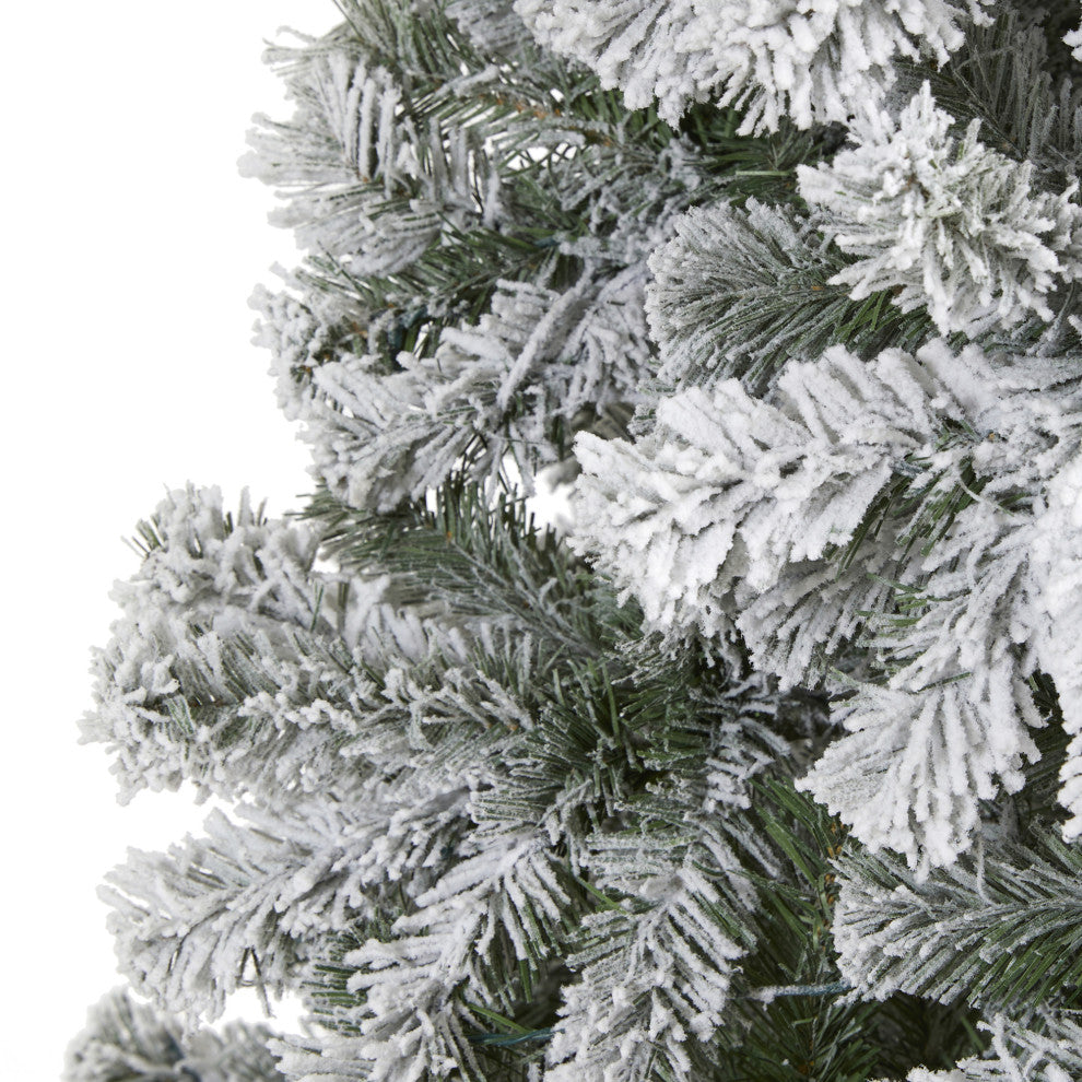8' Flocked West Virginia Fir Artificial Christmas Tree