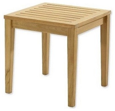 3-Piece Outdoor Teak Dining Set, 20.75" Square Table, 2 Devon Arm Chairs