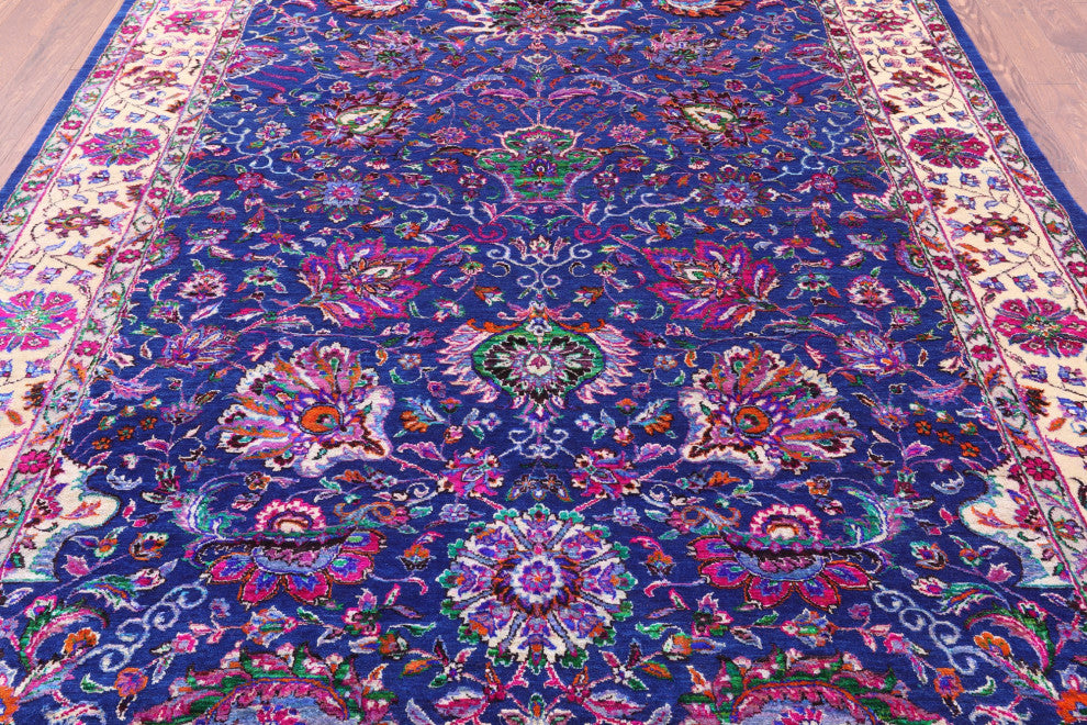 Persian Wool & Silk Handmade Rug 7' 8" X 9' 10" - Q13734